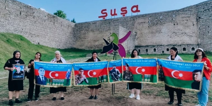 Ağcabədili şəhid ailələri Şuşada